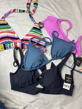 4 Small Bikini Tops All NWT